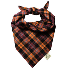 Load image into Gallery viewer, Autumn Plaid Soft Flannel Bandana