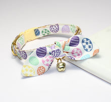Load image into Gallery viewer, Easter Eggs Cat Collar and Bunny Bow