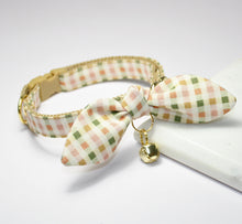 Load image into Gallery viewer, Easter Gingham Cat Collar and Bunny Bow