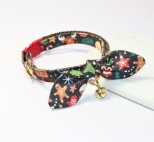 Load image into Gallery viewer, Happy Christmas Cat Collar and Bunny Bow