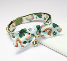 Load image into Gallery viewer, Lucky Charm Cat Collar and Bunny Bow