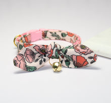 Load image into Gallery viewer, Pink Poppy Cat Collar and Bunny Bow