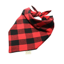 Load image into Gallery viewer, Red Flannel Plaid Bandana
