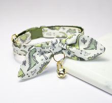 Load image into Gallery viewer, Baby Dino Cat Collar and Bunny Bow