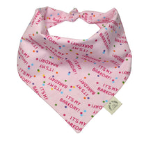 Load image into Gallery viewer, Its My Barkday Pink Bandana