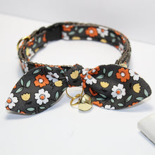Load image into Gallery viewer, Autumn Flowers Cat Collar and Bunny Bow