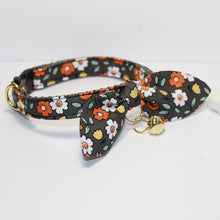 Load image into Gallery viewer, Autumn Flowers Cat Collar and Bunny Bow
