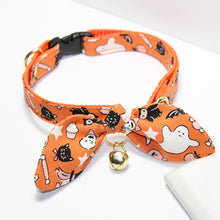 Load image into Gallery viewer, Halloween Cat Collar and Bunny Bow