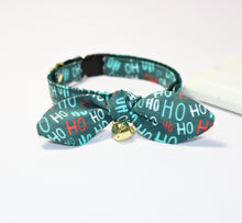Load image into Gallery viewer, HO HO HO Cat Collar and Bunny Bow