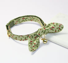 Load image into Gallery viewer, Mistletoe Cat Collar and Bunny Bow