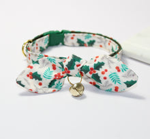 Load image into Gallery viewer, Christmas Berries Cat Collar and Bunny Bow