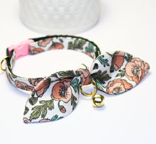 Load image into Gallery viewer, Poppy Cat and Kitten Collar with Bow and Bell