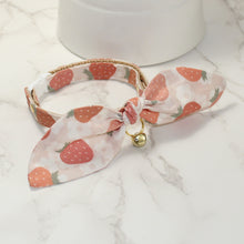 Load image into Gallery viewer, Strawberries Cat Collar and Bunny Bow