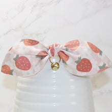 Load image into Gallery viewer, Strawberries Cat Collar and Bunny Bow