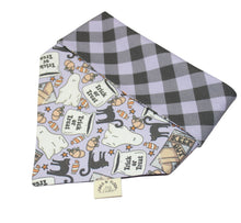 Load image into Gallery viewer, Trick or Treat Purple Reversible Bandana