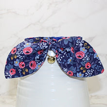 Load image into Gallery viewer, Rifle Paper Wild Rose Navy Collar and Bunny Bow
