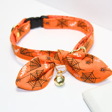 Load image into Gallery viewer, Spooky Web Collar and Bunny Bow