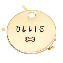 Load image into Gallery viewer, Classic Stamped Bone Pet ID Tag