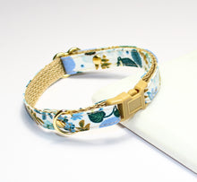 Load image into Gallery viewer, Rifle Paper Blue Wildflower Spring Collar and Bunny Bow
