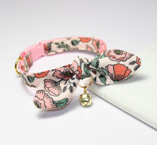 Load image into Gallery viewer, Pink Poppy Cat Collar and Bunny Bow
