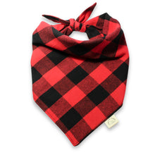 Load image into Gallery viewer, Red Flannel Plaid Bandana
