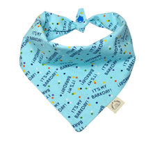 Load image into Gallery viewer, Its My Barkday Blue Bandana

