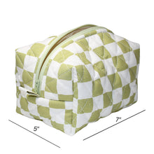 Load image into Gallery viewer, Checkered Quilted makeup Pouch
