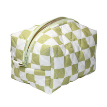 Load image into Gallery viewer, Checkered Quilted makeup Pouch
