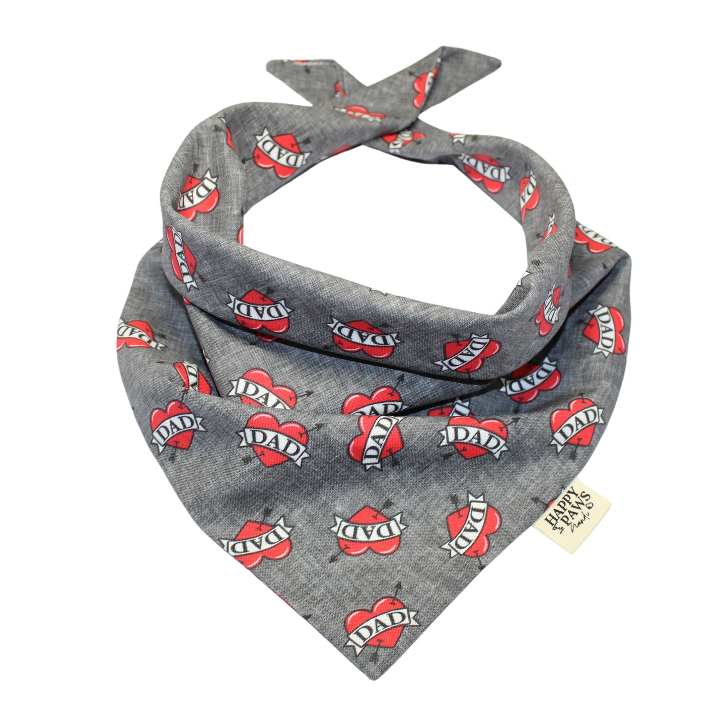 'DAD' Heart Tattoo Bandana