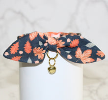 Load image into Gallery viewer, Falling Autumn leaves Cat and Kitten Collar with Bow and Bell
