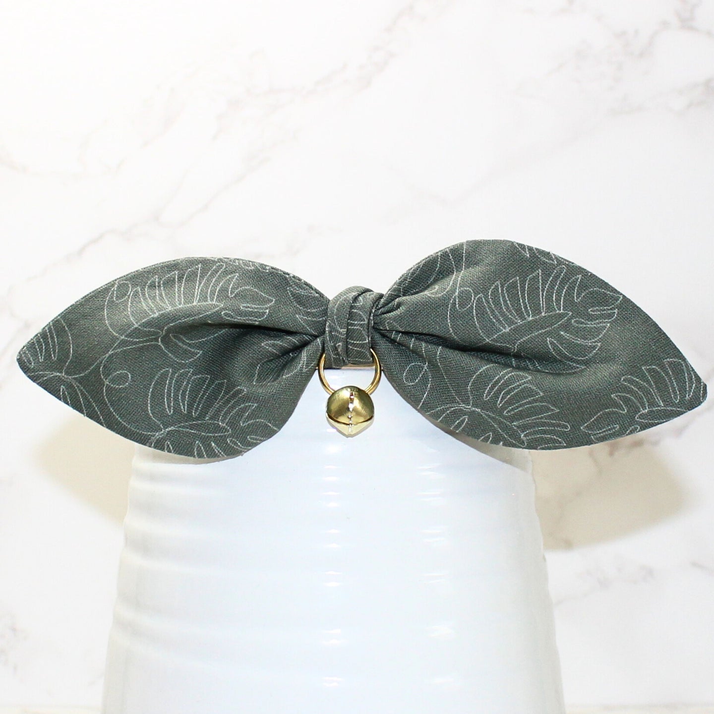 Monstera Leaf Collar and Bunny Bow