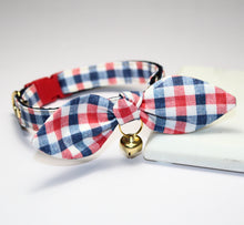 Load image into Gallery viewer, Red White &amp; Blue Collar and Bunny Bow
