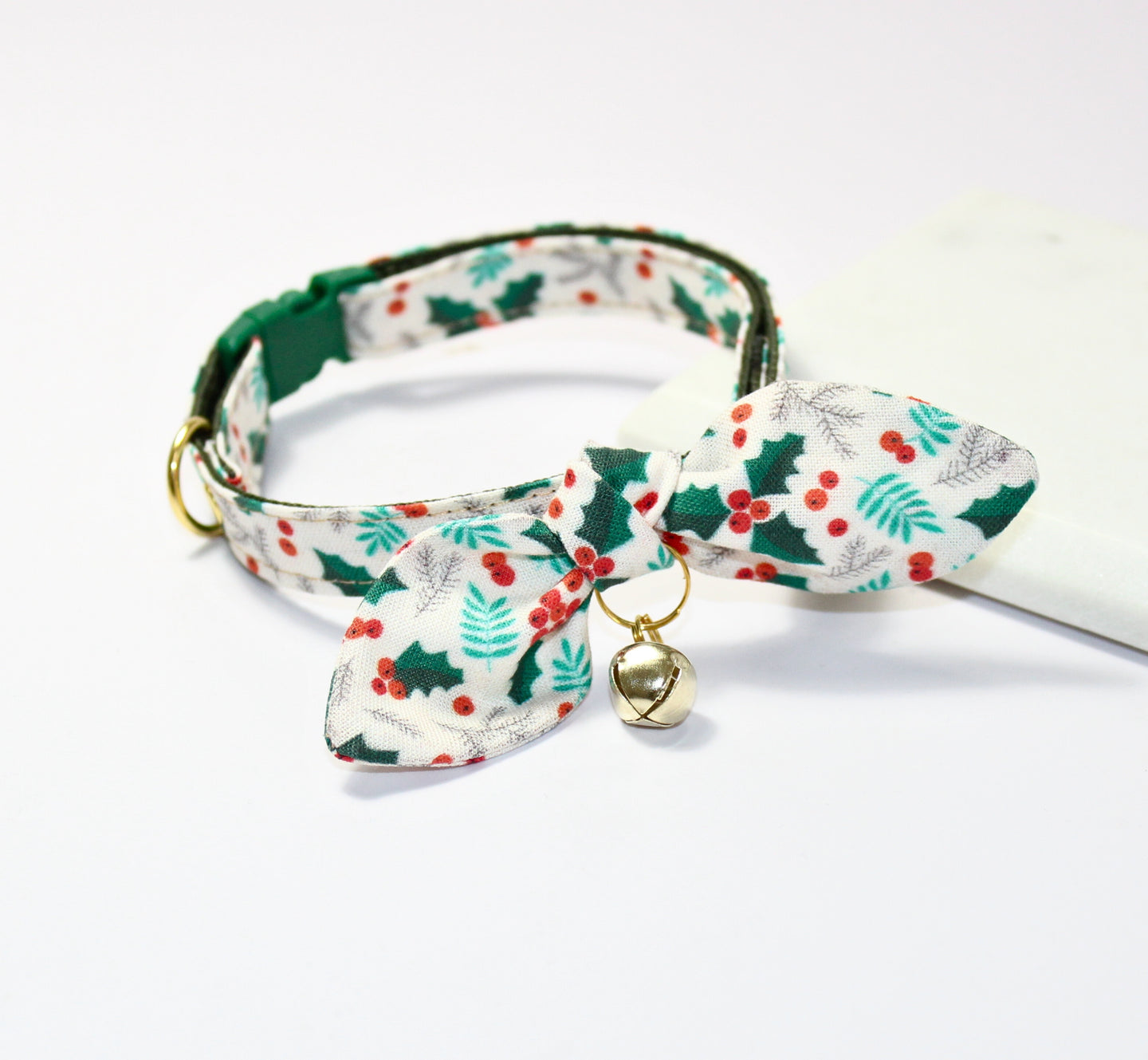 Christmas Berries Cat Collar and Bunny Bow
