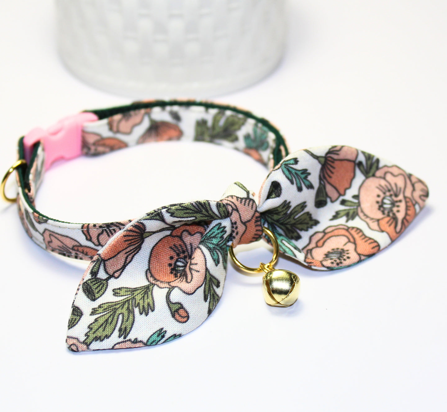 Poppy Cat and Kitten Collar with Bow and Bell