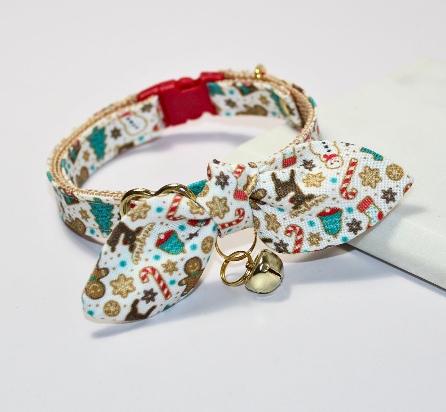 Old Fashioned Christmas Cat Collar and Bunny Bow