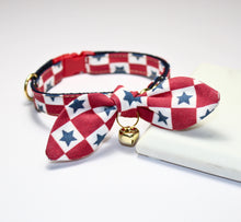 Load image into Gallery viewer, Patriotic Stars Collar and Bunny Bow
