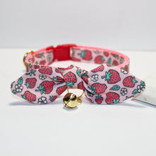 Load image into Gallery viewer, Summer Strawberry Collar and Bunny Bow
