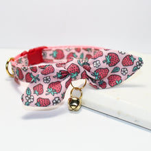 Load image into Gallery viewer, Summer Strawberry Collar and Bunny Bow
