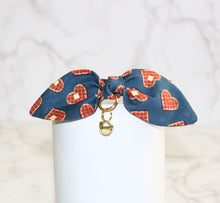 Load image into Gallery viewer, Waffles Cat and Kitten Collar with Bow and Bell
