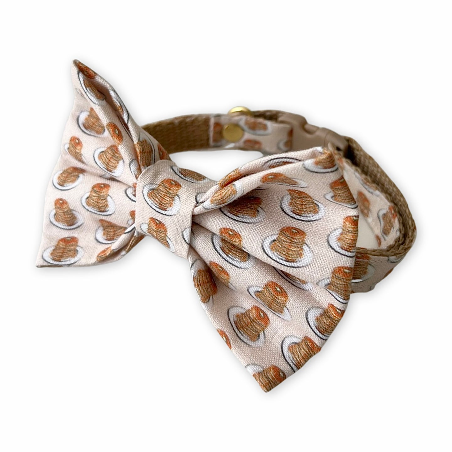 Sunday Pancakes Cat Collar and Bow Tie