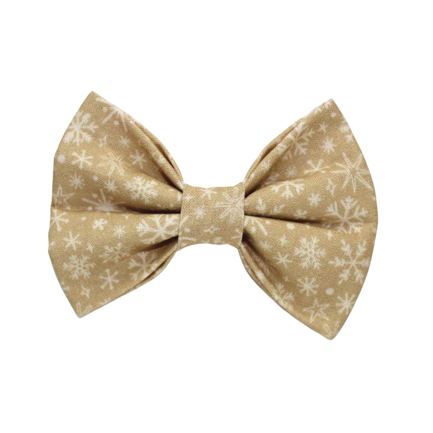 Golden Retro Snowflakes Bow Tie